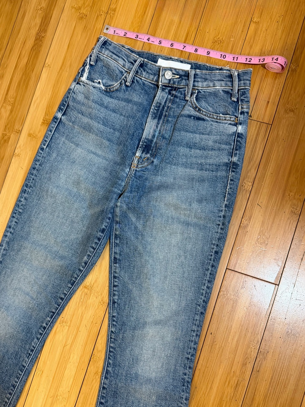 MOTHER SUPERIOR The Hustler Ankle Fray Jeans Size 25 - Picture 13 of 16